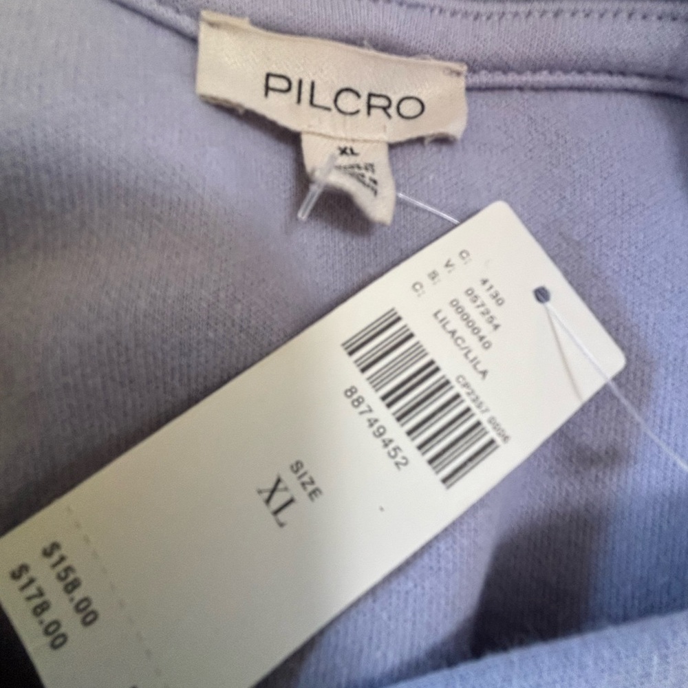 Pilcro Lavender Hoodie with White Eyelet Hem XL - Picture 4 of 4